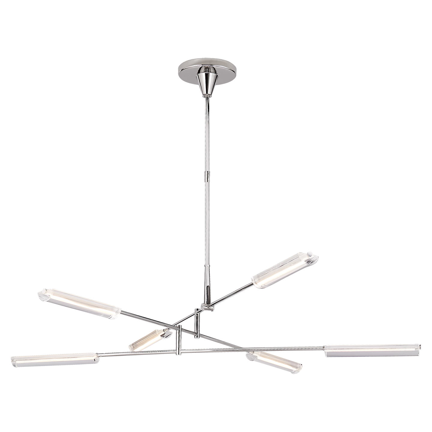 Daley Large Six Light Chandelier - Polished Nickel