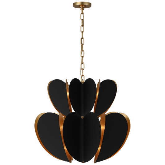 Danes Two Tier Chandelier - Matte Black/Gild Finish