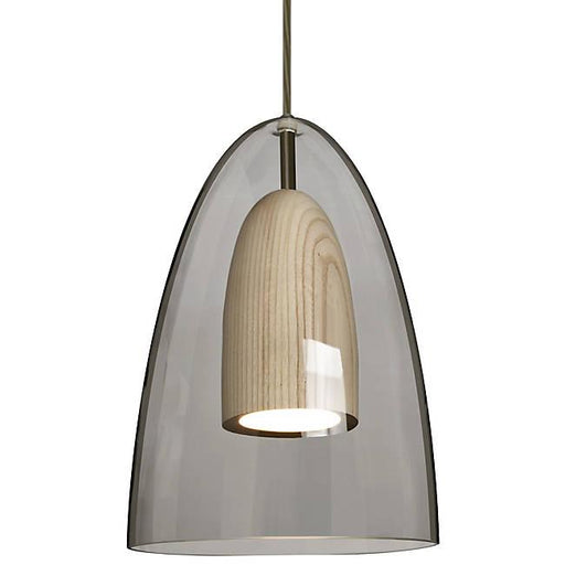 Dano LED Mini Pendant - Smoke, Natural Wood, Bronze