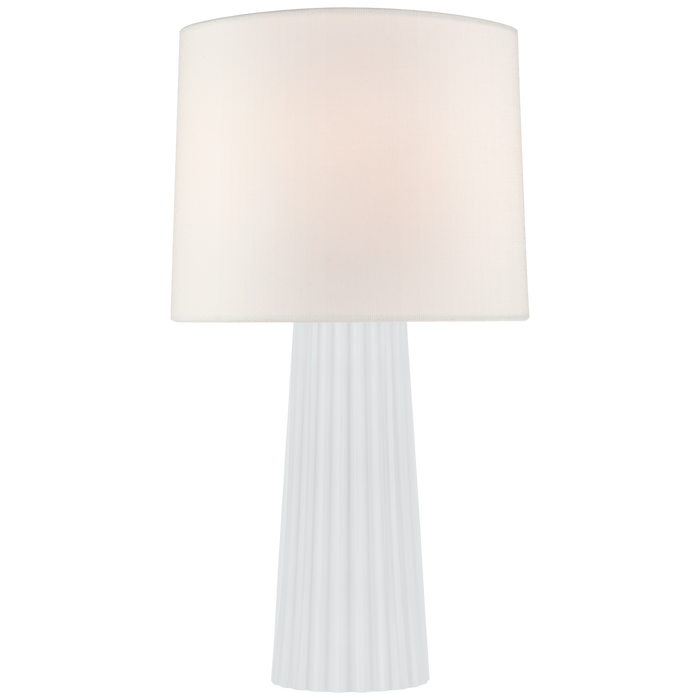 Danube Medium Table Lamp - White Glass