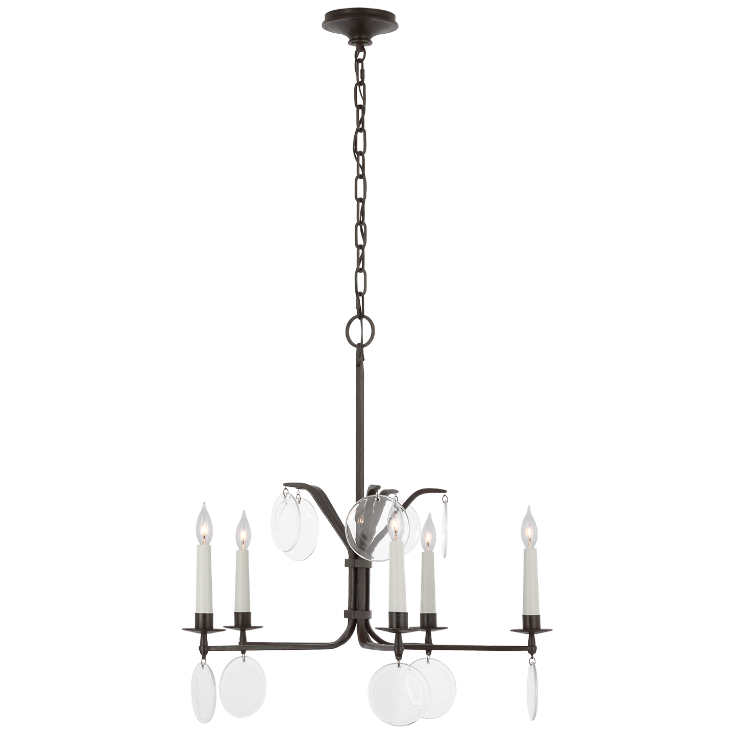 Danvers Medium Chandelier - Aged Iron Finish