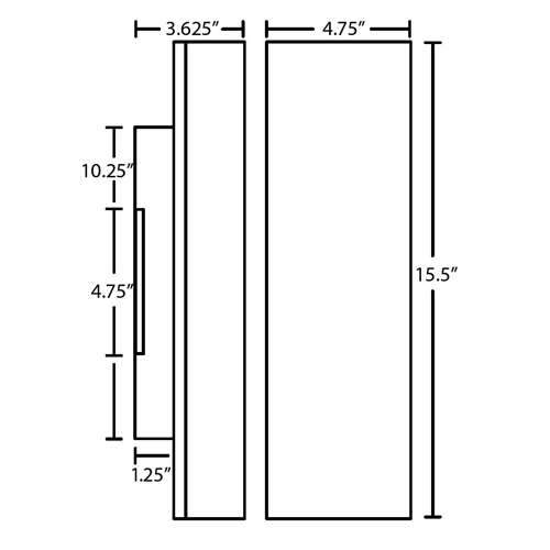 Darci 16 Two Light Wall Sconce - Diagram
