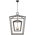 Load image into Gallery viewer, Darlana Large Double Cage Lantern - Aged Iron Finish
