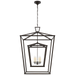 Darlana Large Double Cage Lantern - Aged Iron Finish