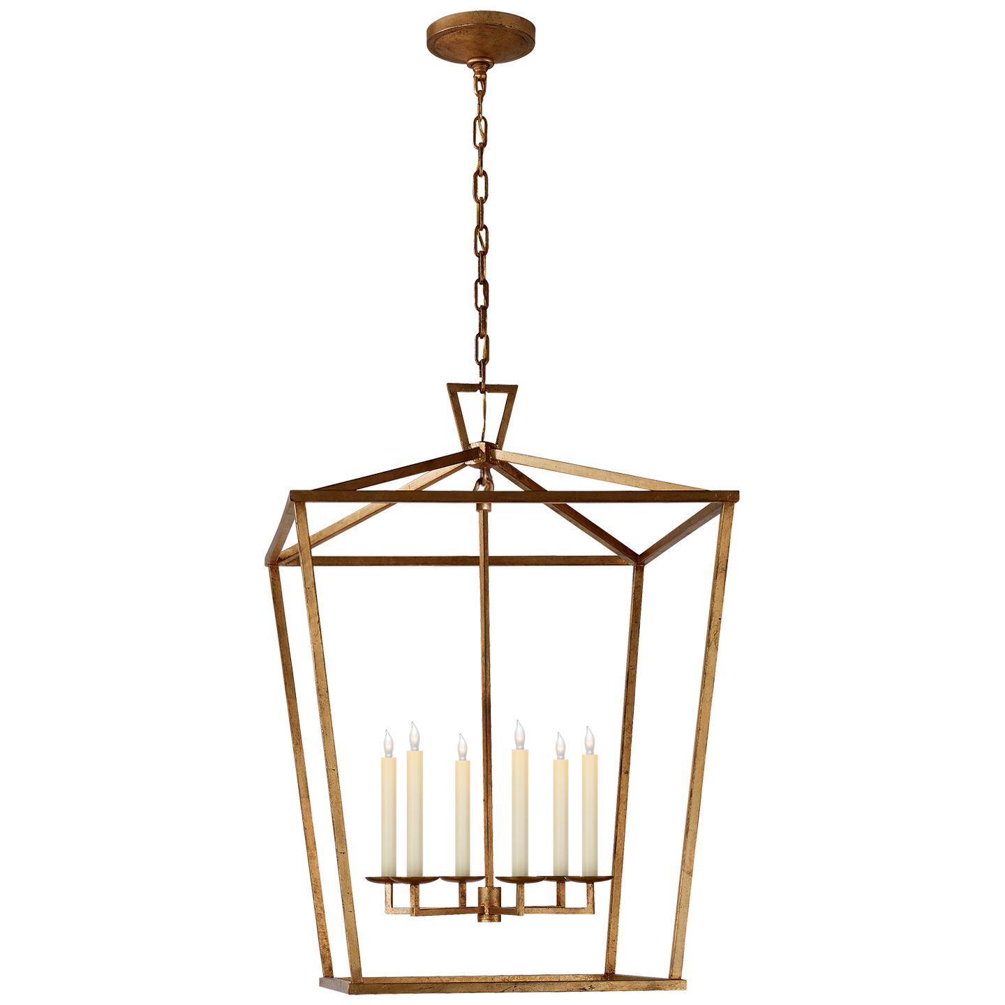 Darlana Extra Large Lantern - Gilded Iron Finish