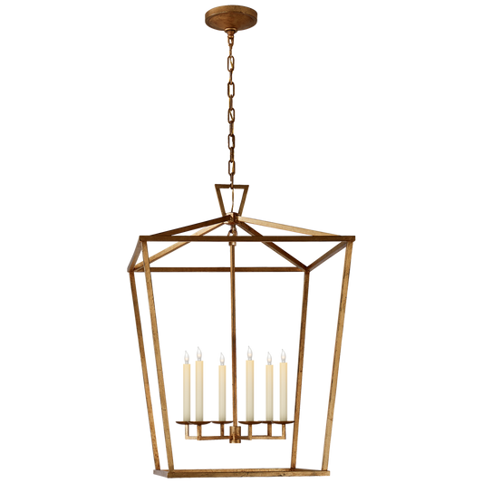 Darlana Extra Large Lantern - Gilded Iron Finish