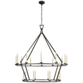 Load image into Gallery viewer, Darlana Extra Large Two-Tier Chandelier - Aged Iron
