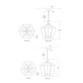 Load image into Gallery viewer, Darlana Hexagonal Lantern - Diagram
