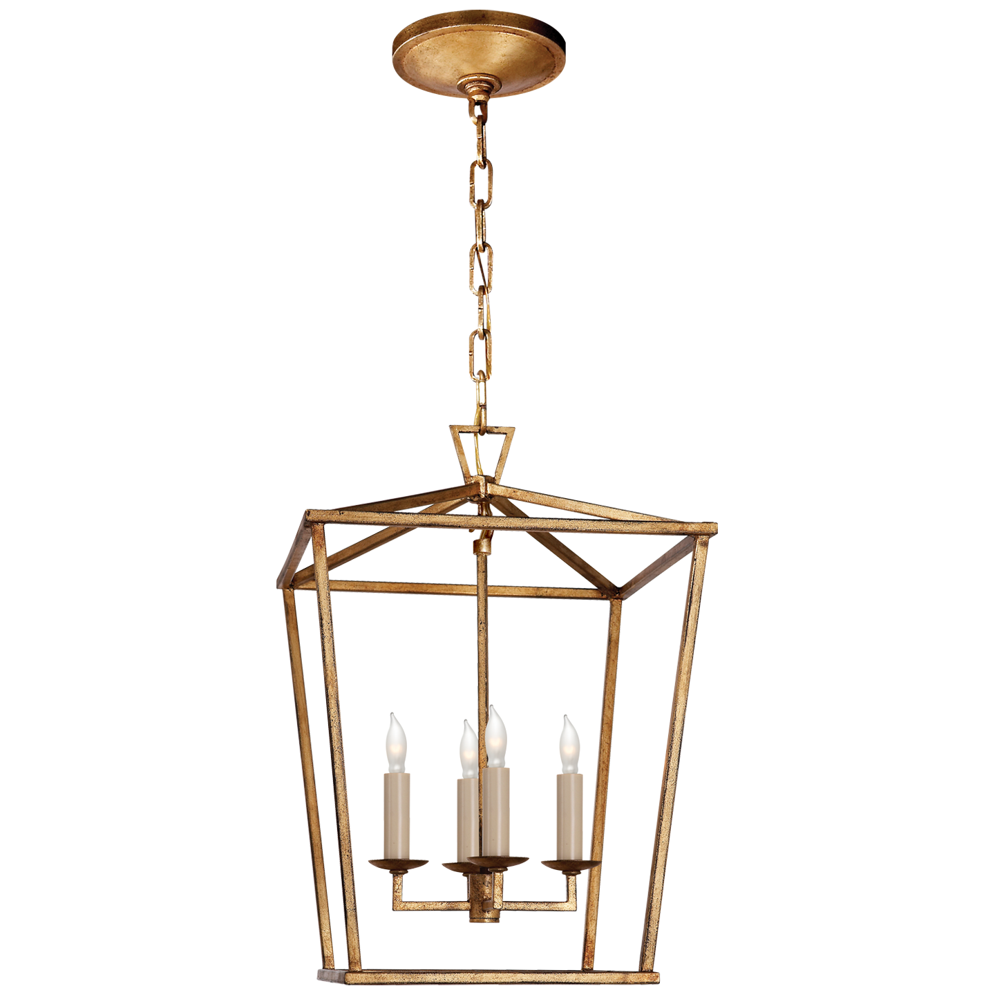 Darlana Small Lantern - Gilded Iron Finish