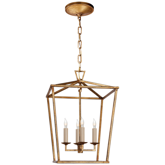 Darlana Small Lantern - Gilded Iron Finish