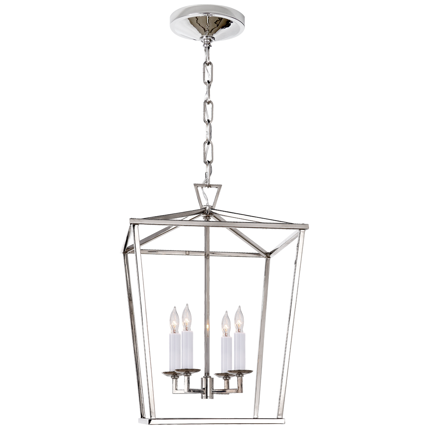 Darlana Small Lantern - Polished Nickel Finish