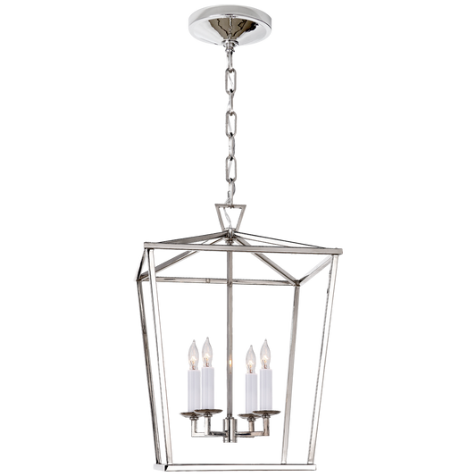 Darlana Small Lantern - Polished Nickel Finish