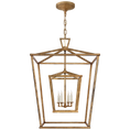 Load image into Gallery viewer, Darlana Large Double Cage Lantern - Gilded Iron Finish
