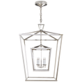 Load image into Gallery viewer, Darlana Large Double Cage Lantern - Polished Nickel Finish
