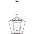 Load image into Gallery viewer, Darlana Large Hexagonal Lantern - Polished Nickel Finish
