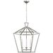 Darlana Large Hexagonal Lantern - Polished Nickel Finish