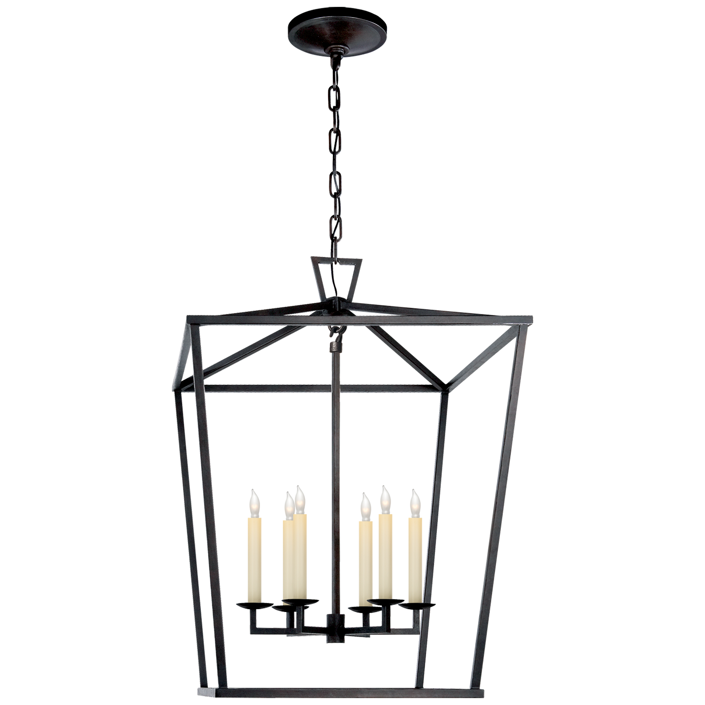 Darlana Large Lantern - Aged Iron Finish