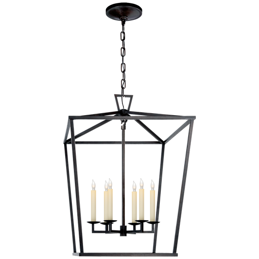 Darlana Large Lantern - Aged Iron Finish