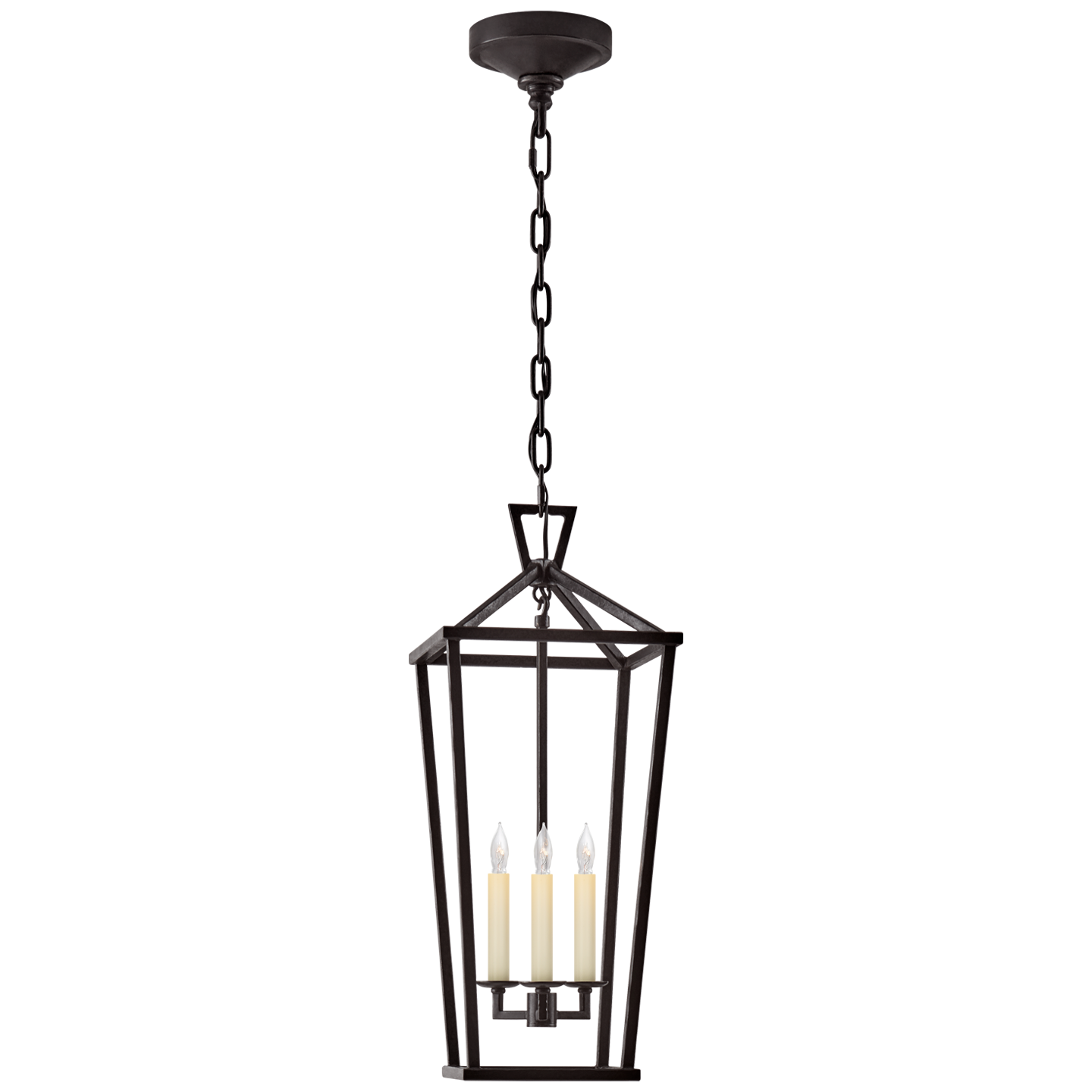 Darlana Large Tall Lantern - Aged Iron Finish