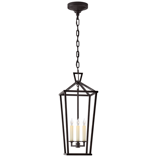 Darlana Large Tall Lantern - Aged Iron Finish