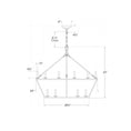 Load image into Gallery viewer, Darlana Large Two-Tiered Ring Chandelier - Diagram
