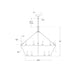 Darlana Large Two-Tiered Ring Chandelier - Diagram
