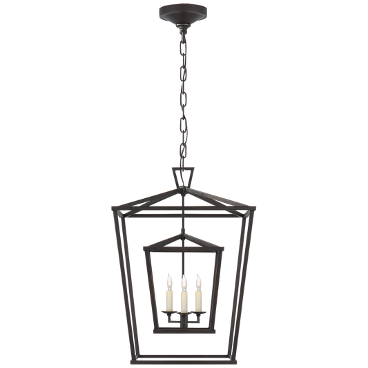 Darlana Medium Double Cage Lantern - Aged Iron Finish