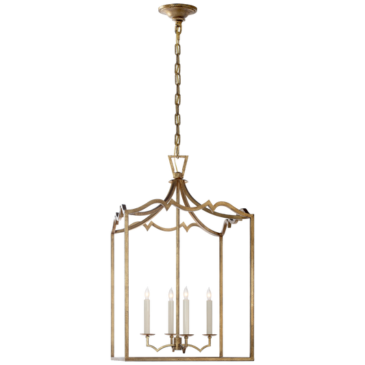 Darlana Medium Fancy Lantern - Gilded Iron Finish