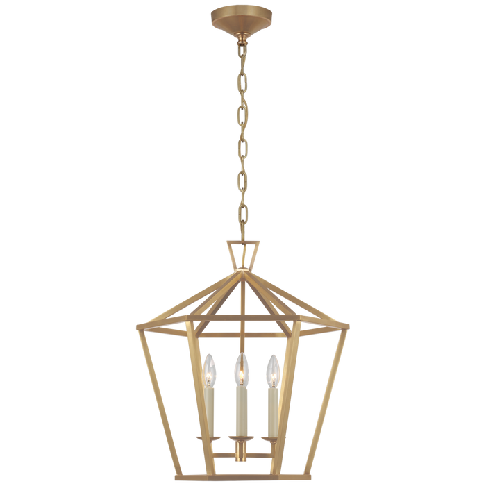 Darlana Medium Hexagonal Lantern - Antique-Burnished Brass Finish