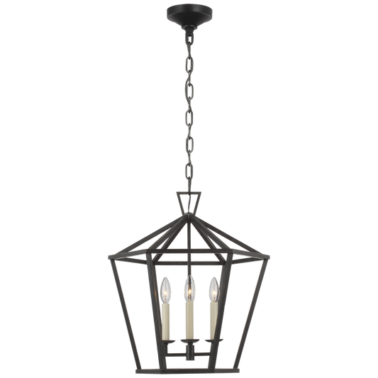 Darlana Medium Hexagonal Lantern - Aged Iron Finish