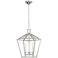 Load image into Gallery viewer, Darlana Medium Hexagonal Lantern - Polished Nickel Finish
