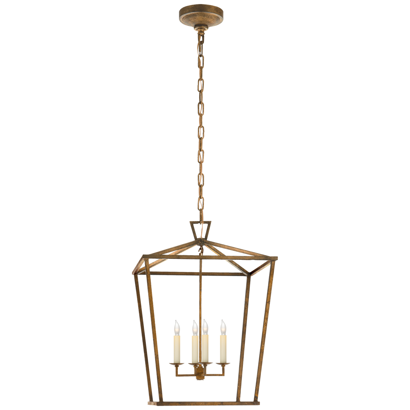 Darlana Medium Lantern - Gilded Iron Finish