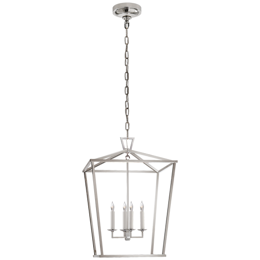 Darlana Medium Lantern - Polished Nickel Finish