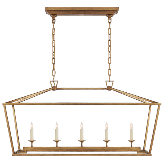 Darlana Medium Linear Lantern - Gilded Iron Finish