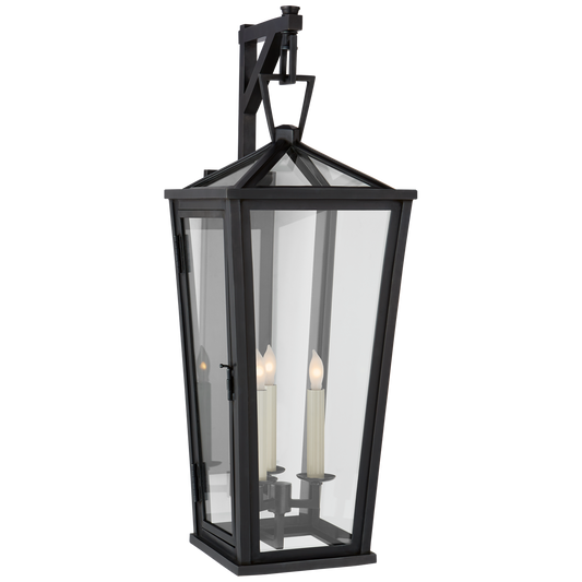 Darlana Medium Tall Bracketed Wall Lantern - Bronze Finish