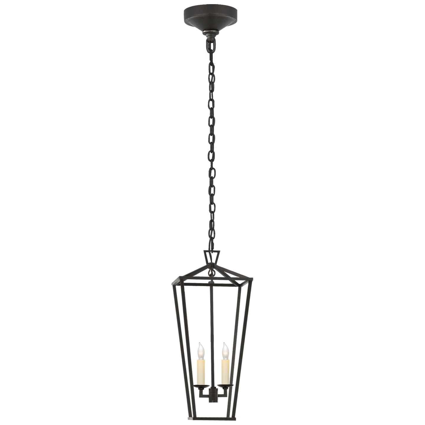 Darlana Medium Tall Lantern - Aged Iron Finish