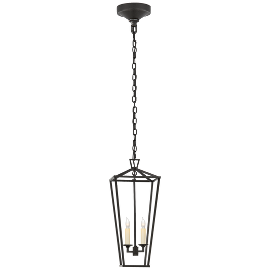 Darlana Medium Tall Lantern - Aged Iron Finish