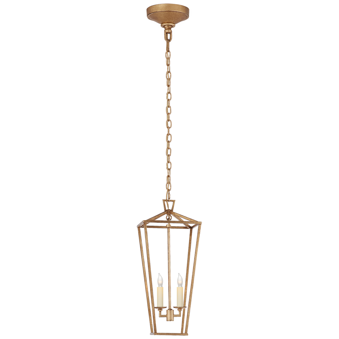 Darlana Medium Tall Lantern - Gilded Iron Finish