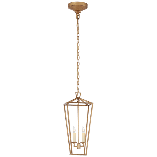 Darlana Medium Tall Lantern - Gilded Iron Finish