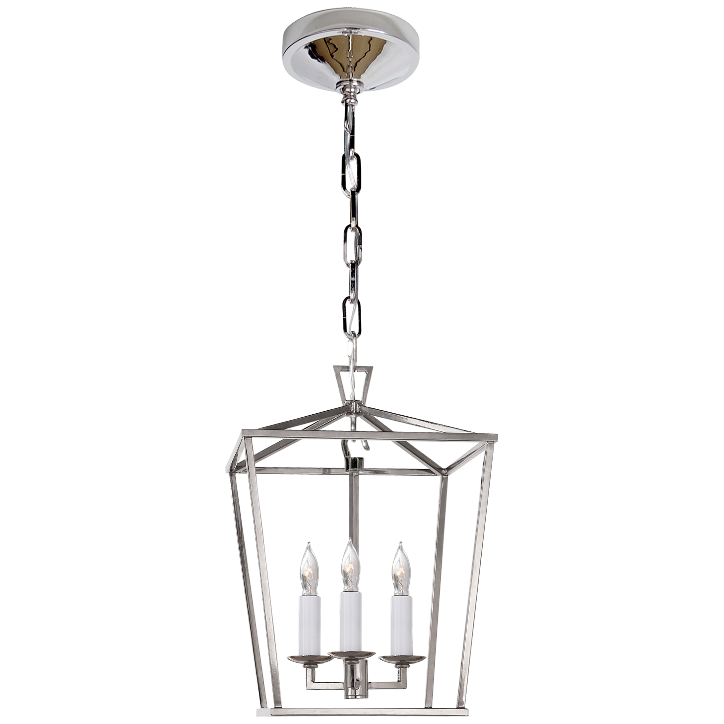 Darlana Mini Lantern - Polished Nickel Finish