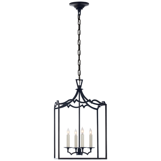 Darlana Small Fancy Lantern - Aged Iron Finish