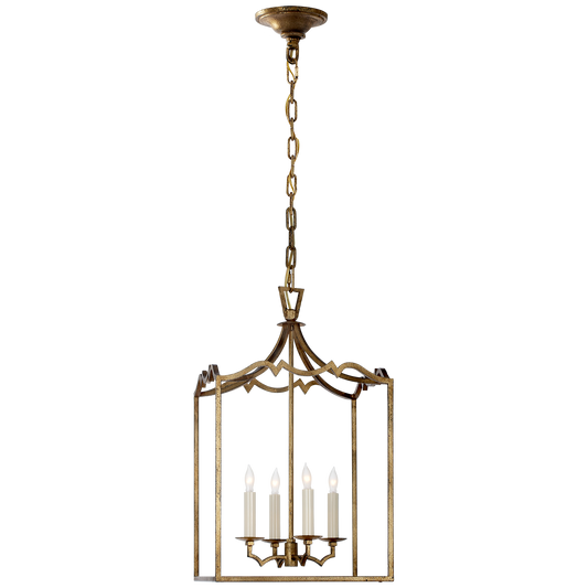 Darlana Small Fancy Lantern - Gilded Iron Finish