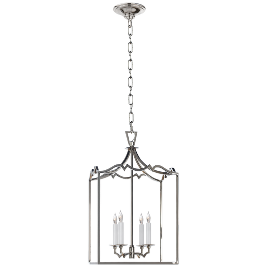 Darlana Small Fancy Lantern - Polished Nickel Finish