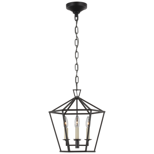 Darlana Small Hexagonal Lantern - Aged Iron Finish