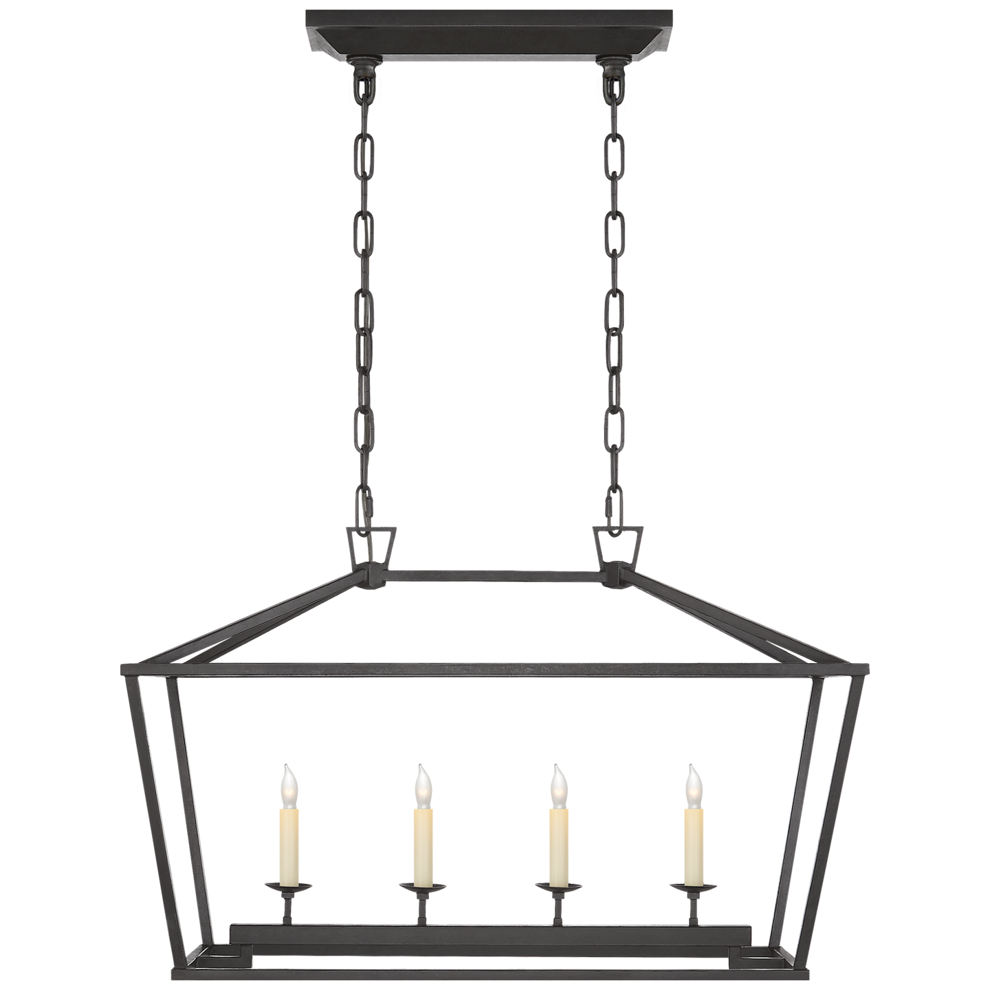 Darlana Small Linear Lantern - Aged Iron Finish