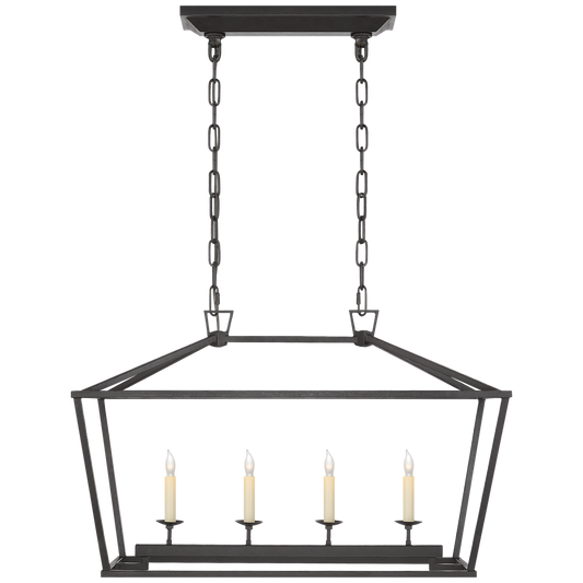 Darlana Small Linear Lantern - Aged Iron Finish