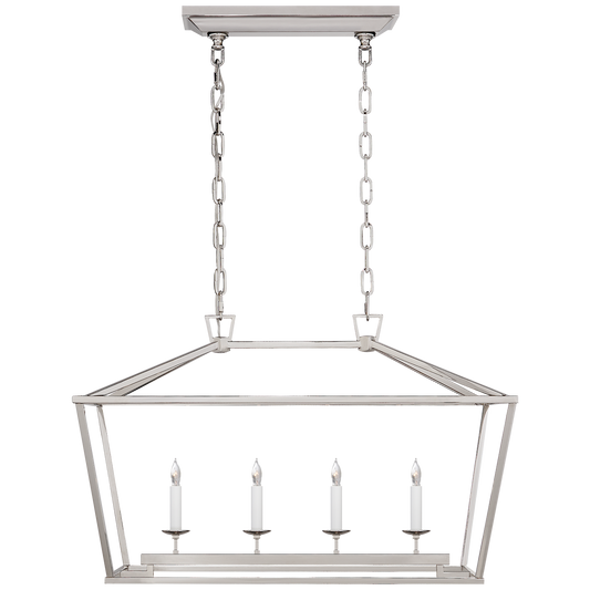 Darlana Small Linear Lantern - Polished Nickel Finish