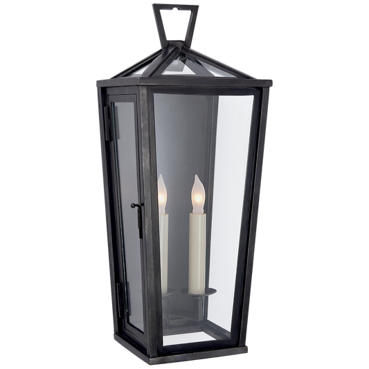 Darlana Small Tall 3/4 Wall Lantern - Bronze Finish