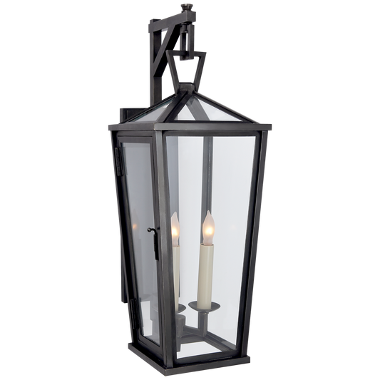 Darlana Small Tall Bracketed Wall Lantern - Bronze Finish