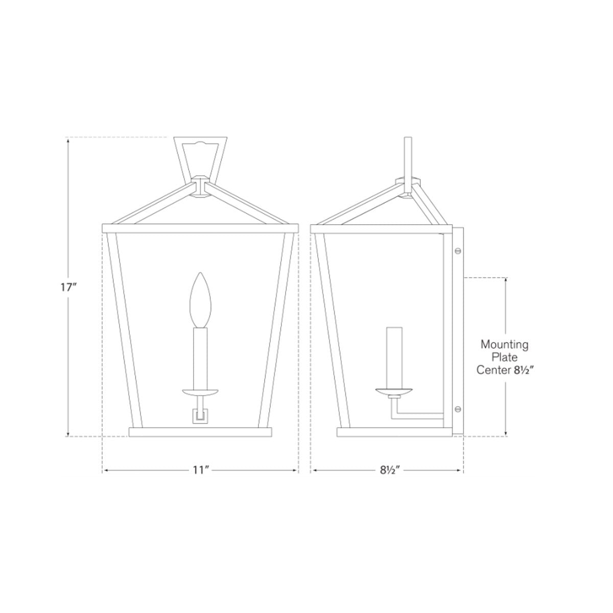 Darlana Wall Lantern - Diagram